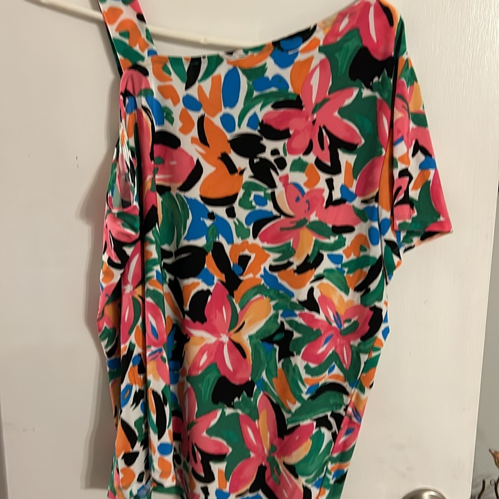 Nine West colorful floral one strap top size large - Picture 4 of 4